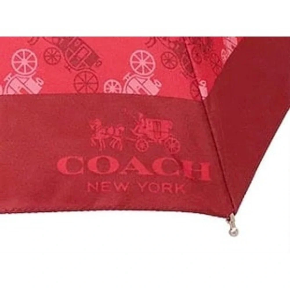 Coach Mini Umbrella With Horse And Carriage Print NWT